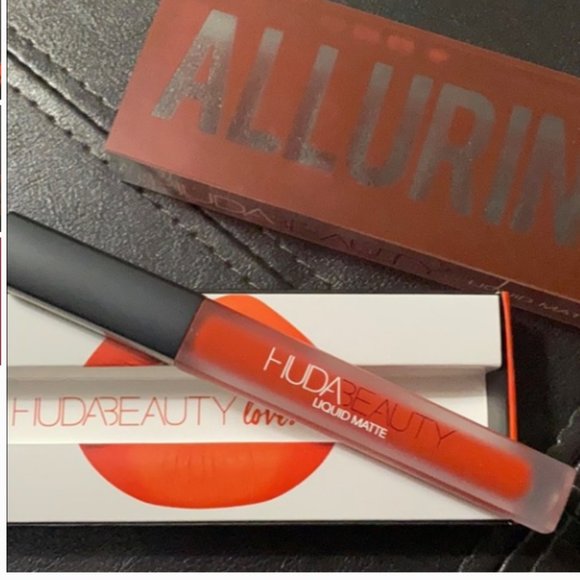 NEW | Bundle Huda Beauty Matte Red Liquid Lipstick & Lashes - Picture 3 of 4